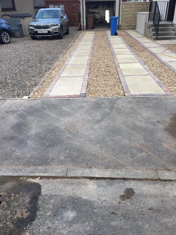 driveway in cupar with new slabs